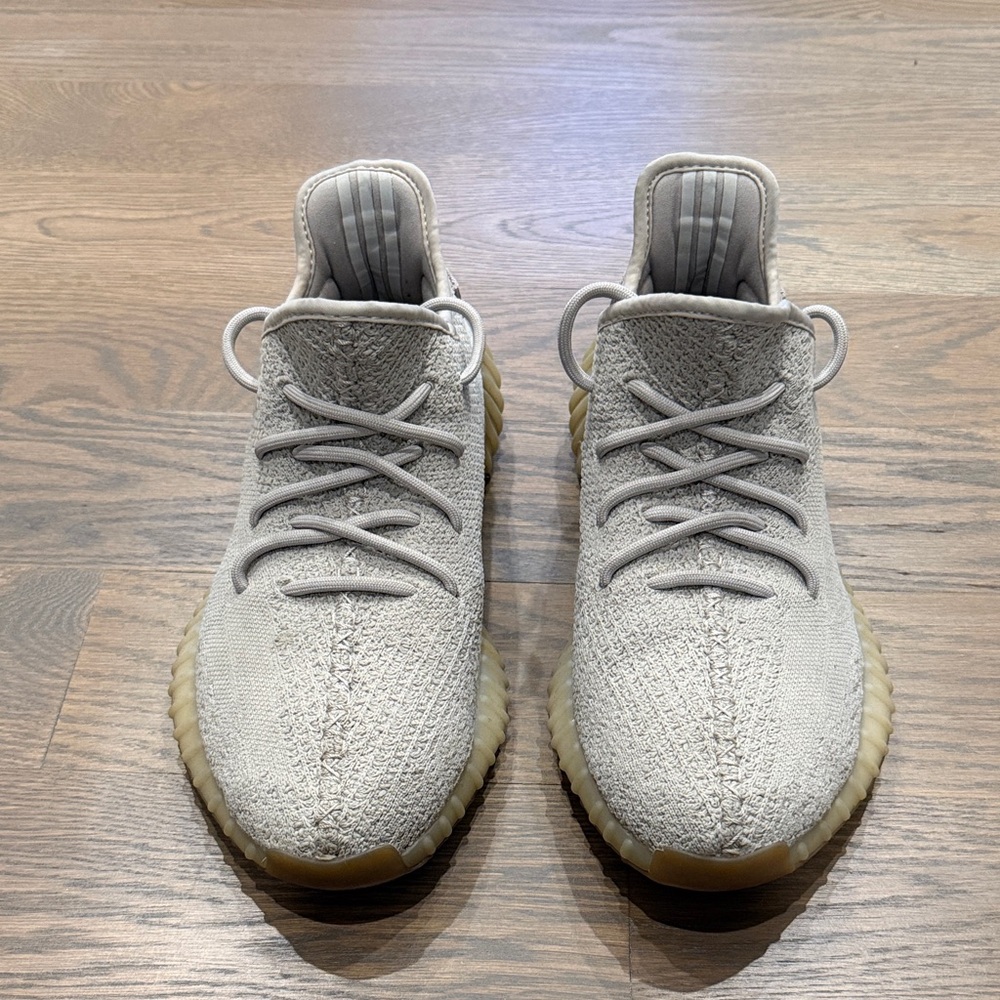 Mens Yeezy Adidas Boost Knit Sneakers with Tan Sole